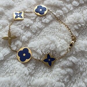 Gold and Blue Bracelet
